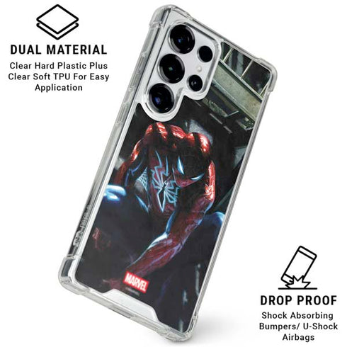 Marvel Spiderman New Suit Spiderman Galaxy S25 Ultra Clear Case